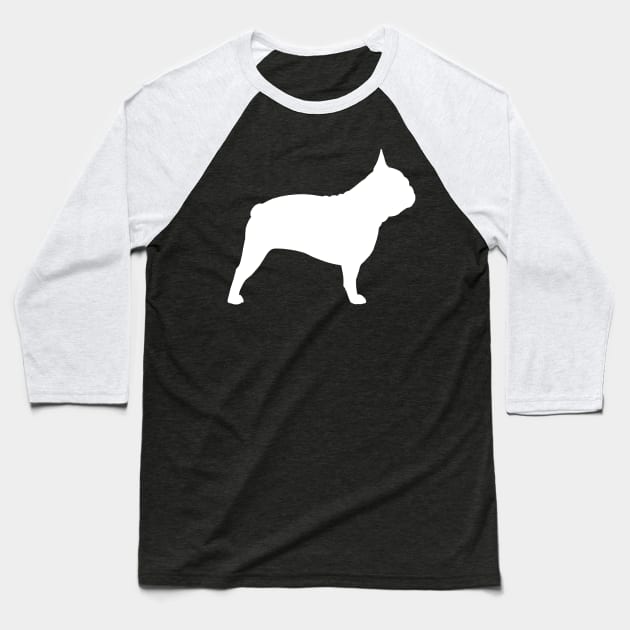 French Bulldog Silhouette Baseball T-Shirt by Coffee Squirrel